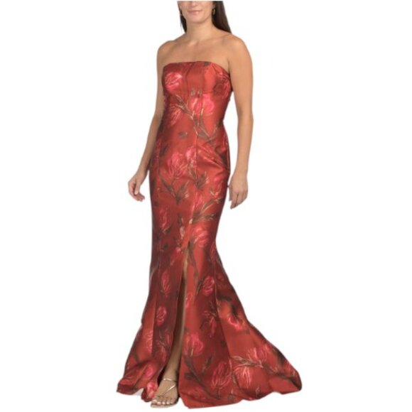 RENE BY RENE RUIZ Strapless Floral Mikado Mermaid Gown - Picture 4 of 4